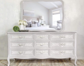 SAMPLE/Custom French Provincial Dresser, Gray, Custom Order