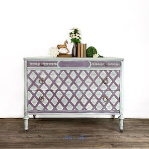 Vintage french country purple dresser image 1