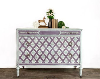 Vintage french country purple dresser