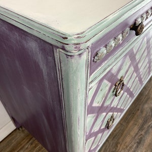 Vintage french country purple dresser image 2