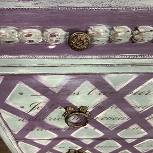 Vintage french country purple dresser image 10