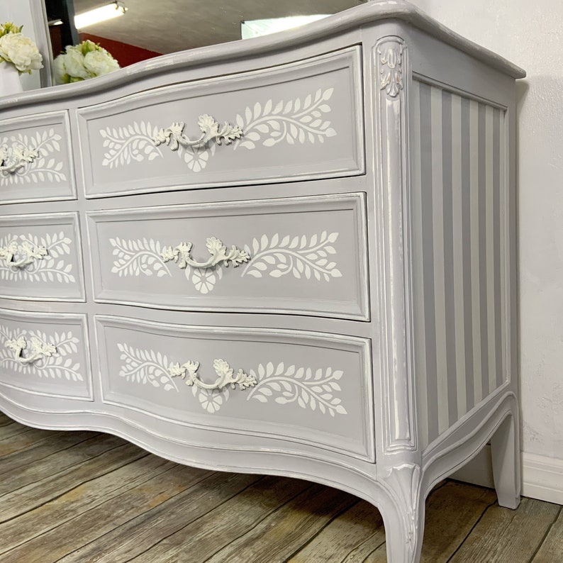 Custom French Provincial Dresser Gray Dresser Large Dresser Etsy