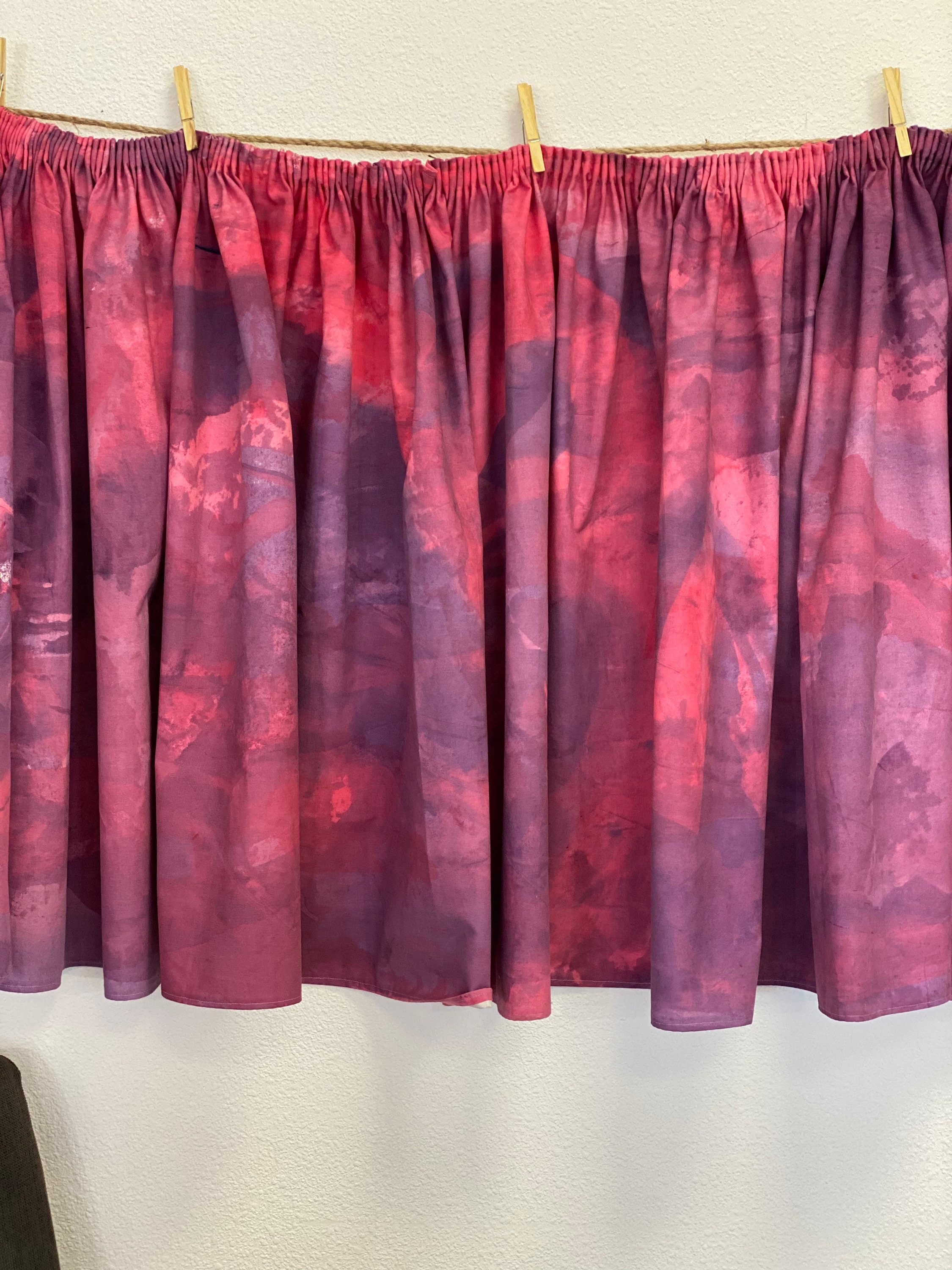 Tie Dye Vintage Curtain / Vintage Curtain /pink Cotton Etsy