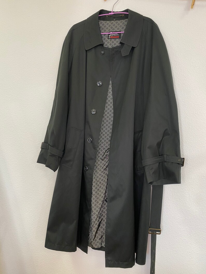 Vintage Mens Trench Coat Classic Size 52
