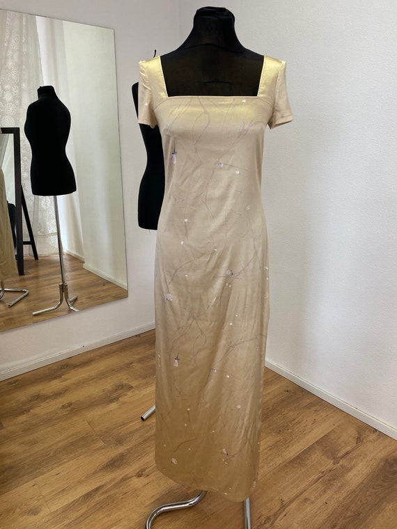 Silk vintage dress / Floral silk dress / 1990s/ Na