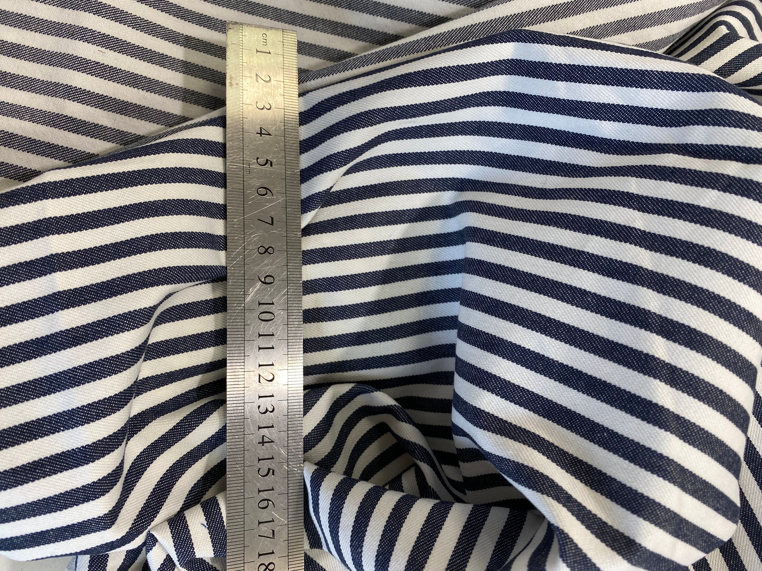 Striped cotton fabric/Cotton fabric/Chino fabric | Etsy