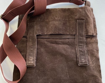 Recycled leather bag/ Cross body leather bag