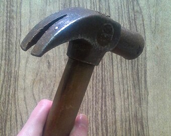 Soviet vintage hammer Russian antique tools Russian vintage claw hammer Old tools Retro tools Hand tools Gift for men USSR Woodworking tools