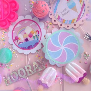 Candyland Cake Topper, Candyland Caketopper Shaker, Candyland Topper, Candyland Party Topper, Candyland Decor