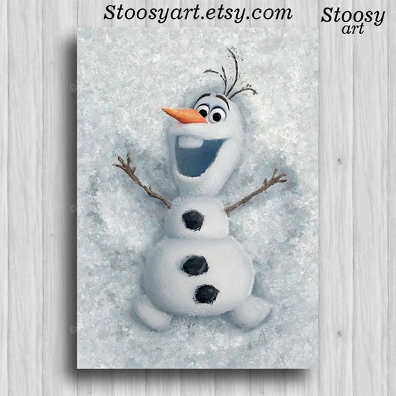 Disney Frozen Olaf Poster Childrens Room Decor Nursery Wall Art Kids Painting Frozen Print