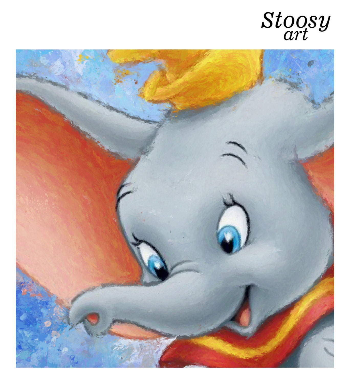 Dumbo poster baby elephant wall art dumbo kids decor animal Etsy