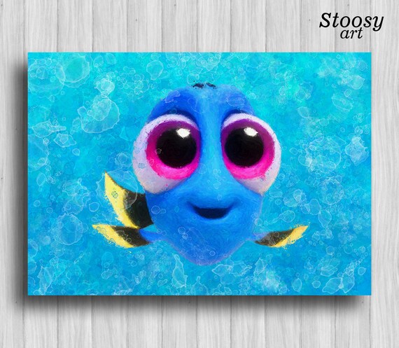Finding Dory Poster Nautical Baby Shower Sea Animal Bathroom Etsy