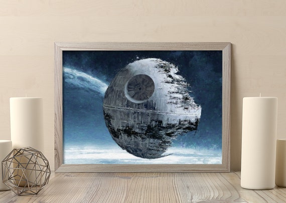 Star Wars Poster Death Star Print Star Wars Artwork Death Star Art