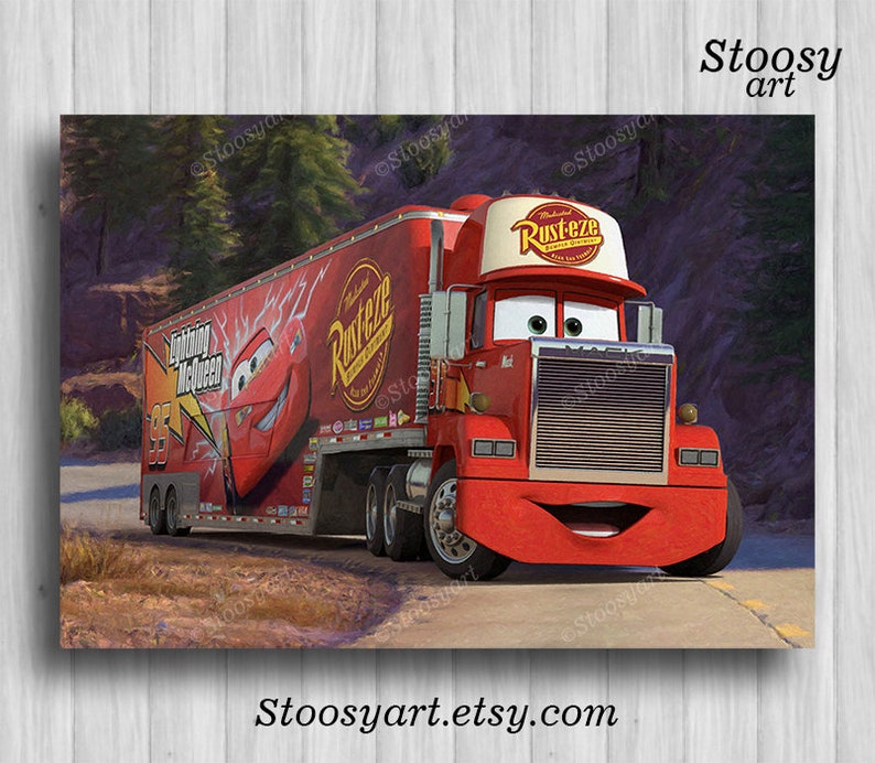 Disney print cars mack disney cars nursery decor disney | Etsy