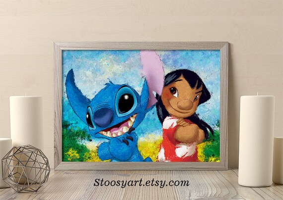 Lilo And Stitch Print Disney Art Lilo And Stitch Room Lilo And Stitch Gift Disney Decor