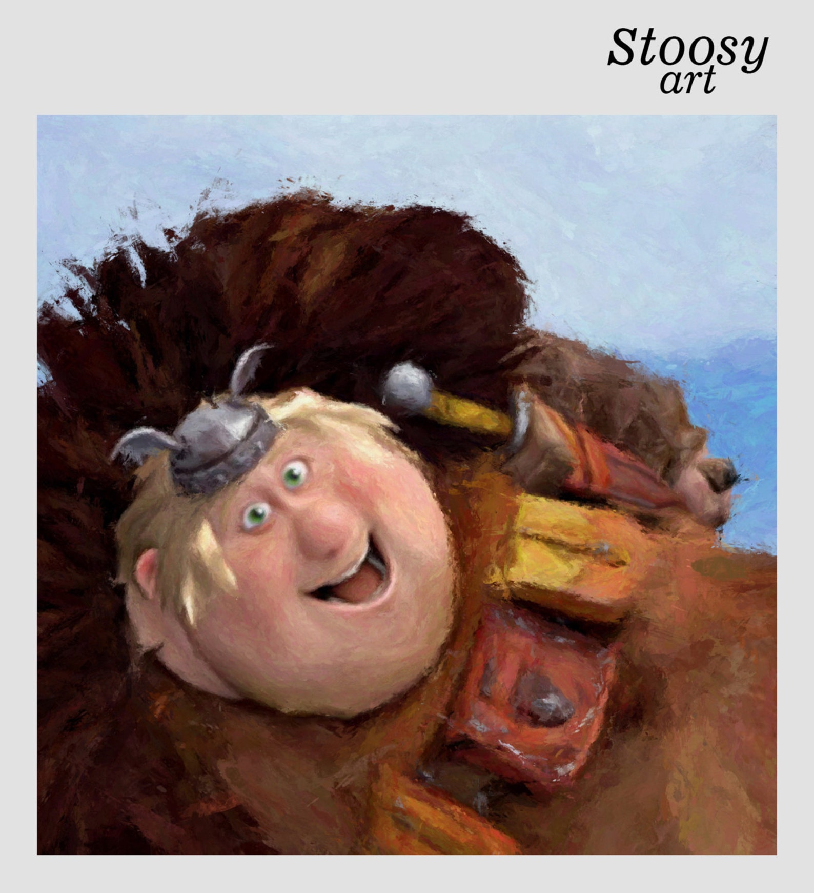 How to train your dragon print Fishlegs and Meatlug poster Etsy