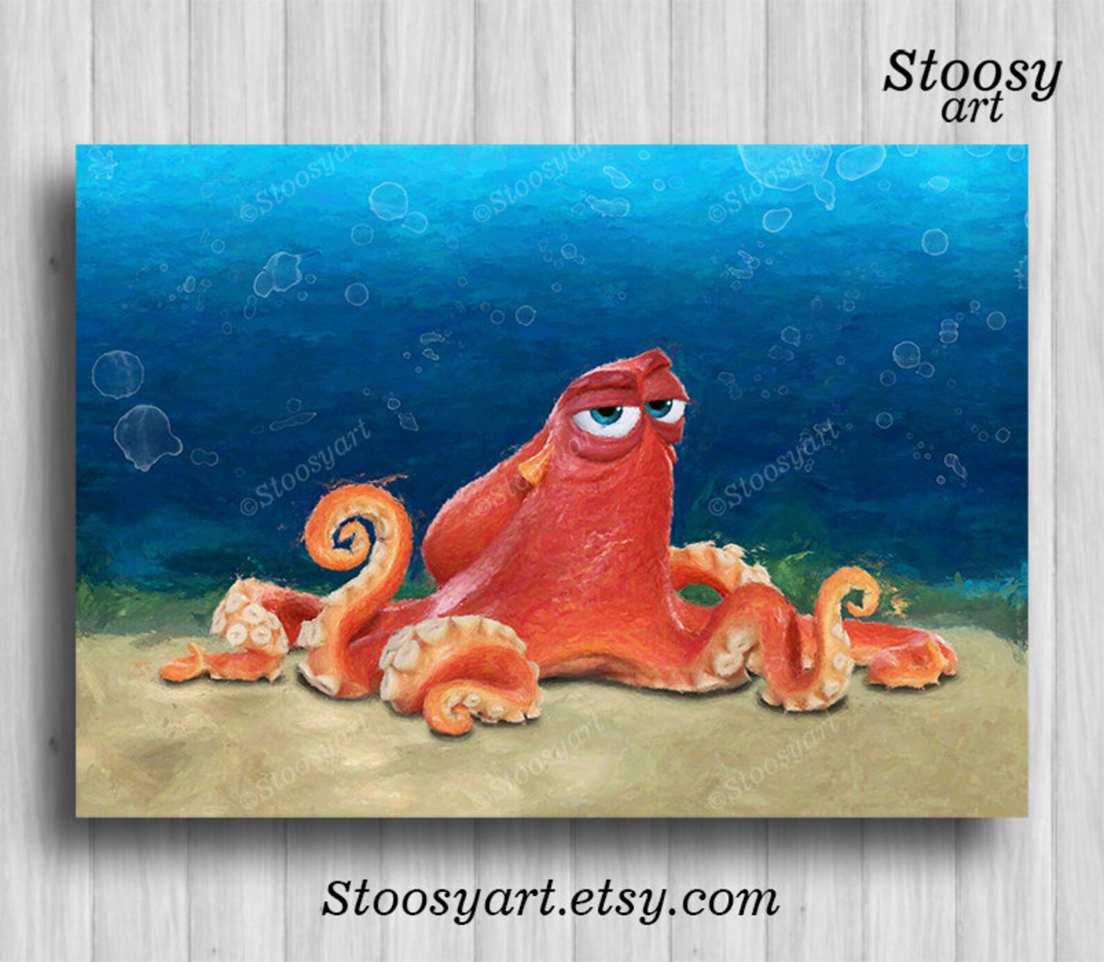 Hank the octopus finding dory print pixar art finding dory | Etsy