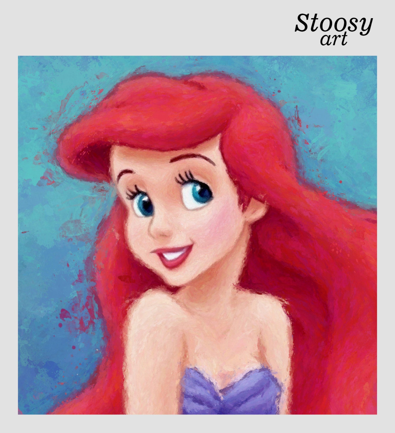 Disney princess ariel print little mermaid decor ariel wall | Etsy