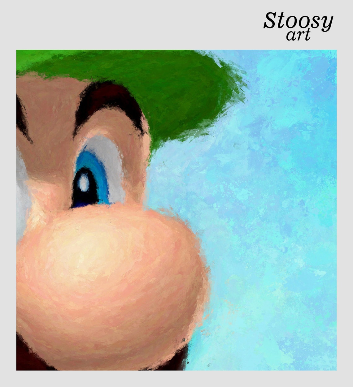 Luigi print mario wall art nintendo games super mario decor Etsy