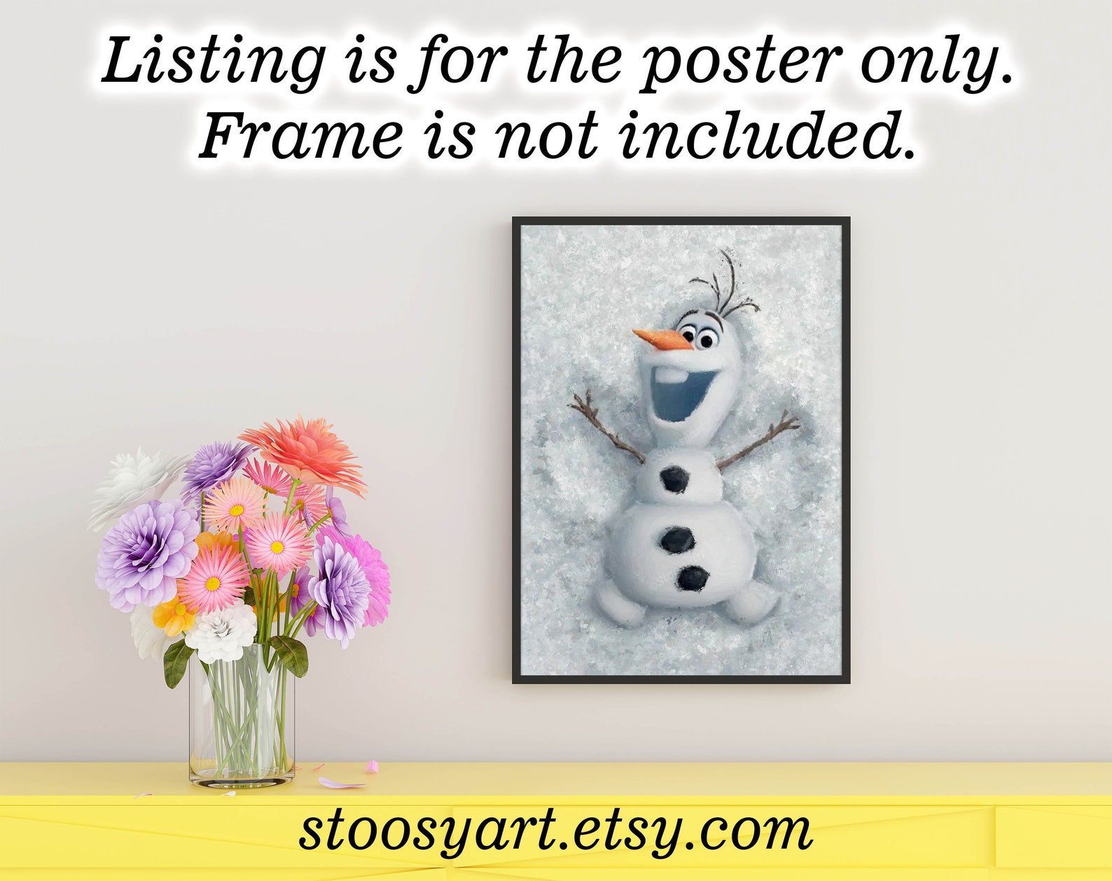 Disney frozen olaf poster childrens room decor nursery wall Etsy