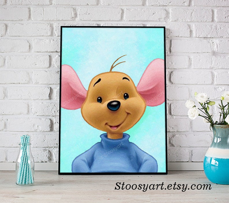 Roo winnie the pooh art print disney gift winnie pooh nursery Etsy