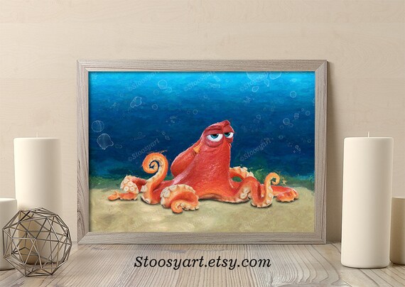 Hank the octopus finding dory print pixar art finding dory | Etsy