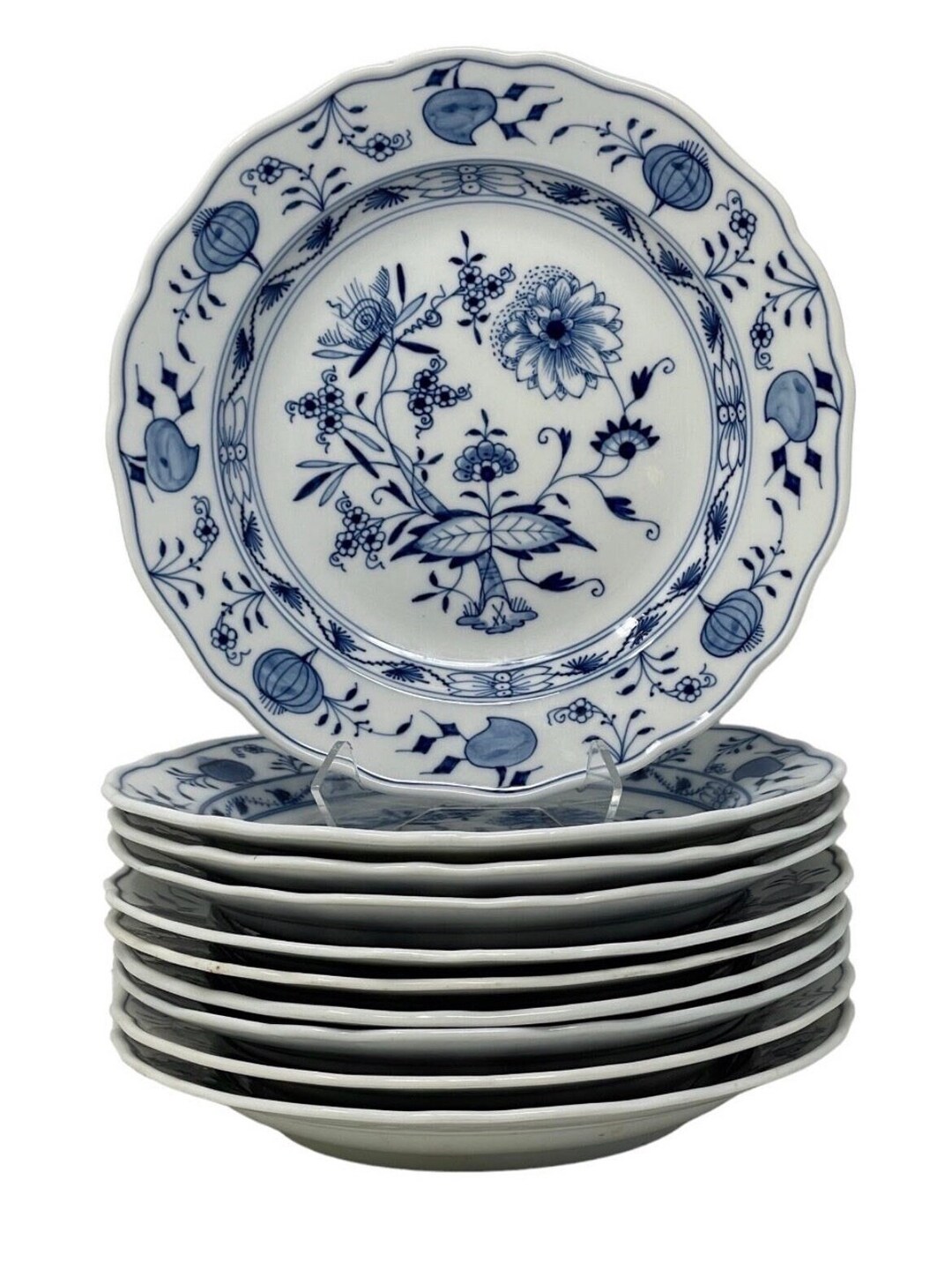 Vintage Meissen Blue Onion Dinner Plates set of 8 Etsy