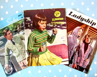 Vintage knitting pattern, NOT PDF, child's knitting pattern, men's, ladies, children's  pattern, cardigan pattern, pullover pattern