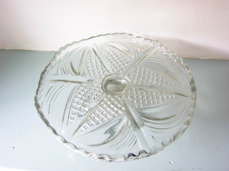 Cake stand, pressed glass cake stand, cake plate, pastry plate, vintage cake stand, afternoon tea, vintage wedding, birthday/Christmas gift. image 2