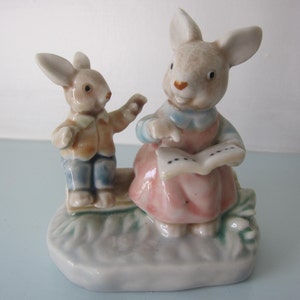 Vintage rabbit figurine, Rabbit gift, bunny gift, Christening gift, child gift, ceramic rabbit, bunnies, rabbit ornament, rabbit lover gift