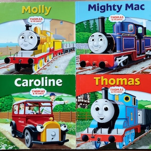 Thomas the tank engine book,  Thomas book, children&#39;s book, English, Steam train, collectible, Might Mac, Thomas, Molly, Caroline