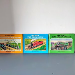 Thomas the tank engine, James the red engine, Henry the green engine, The three railway engines, children&#39;s book, English, Steam train