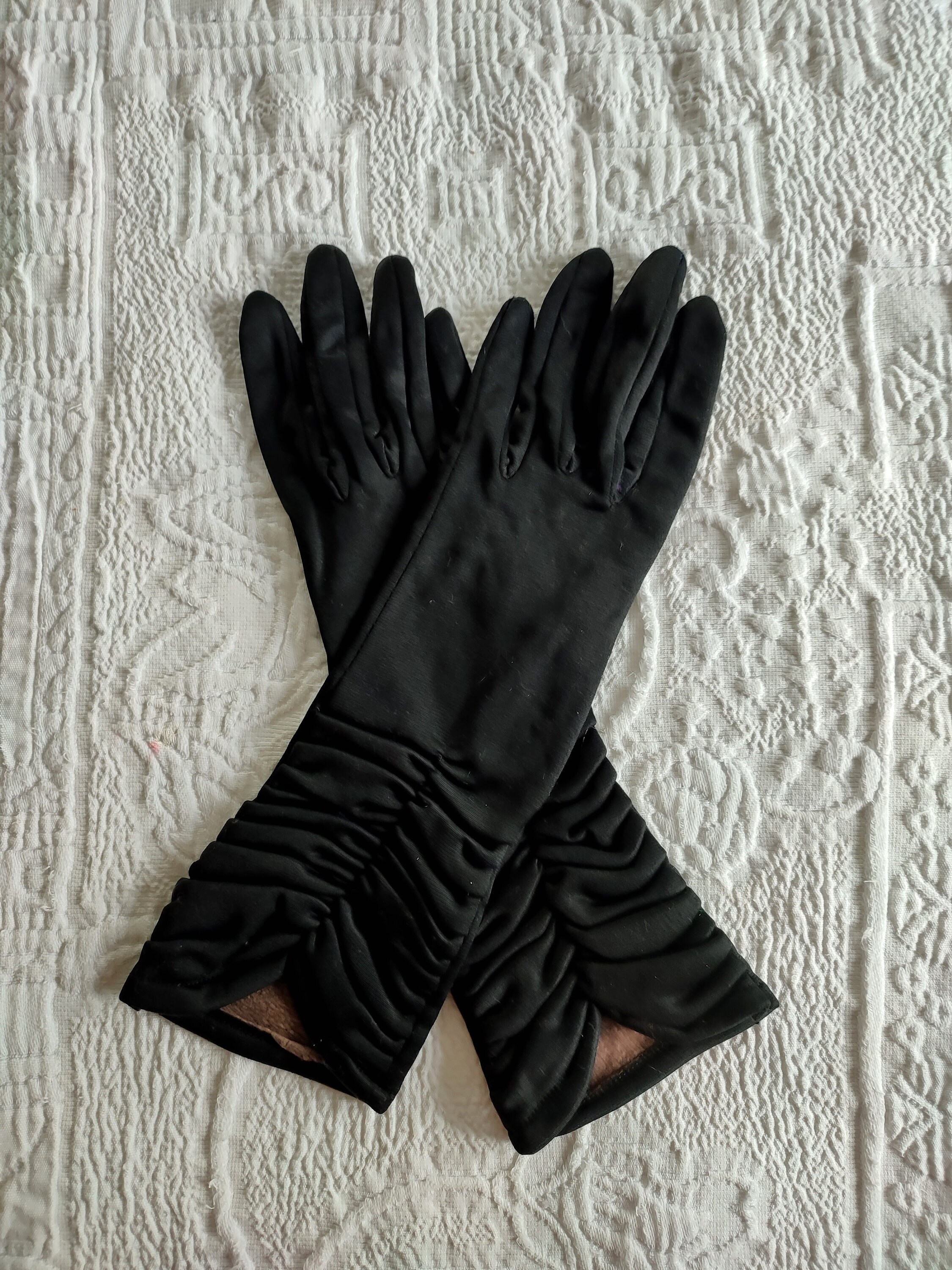 Vintage Black Winter Gloves Black Gloves Warm Gloves Long - Etsy UK