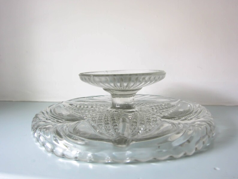 Cake stand, pressed glass cake stand, cake plate, pastry plate, vintage cake stand, afternoon tea, vintage wedding, birthday/Christmas gift. image 3