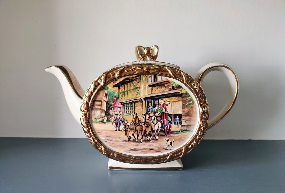 Vintage Sadler Teapot Collectable Teapot Barrel Shape Etsy