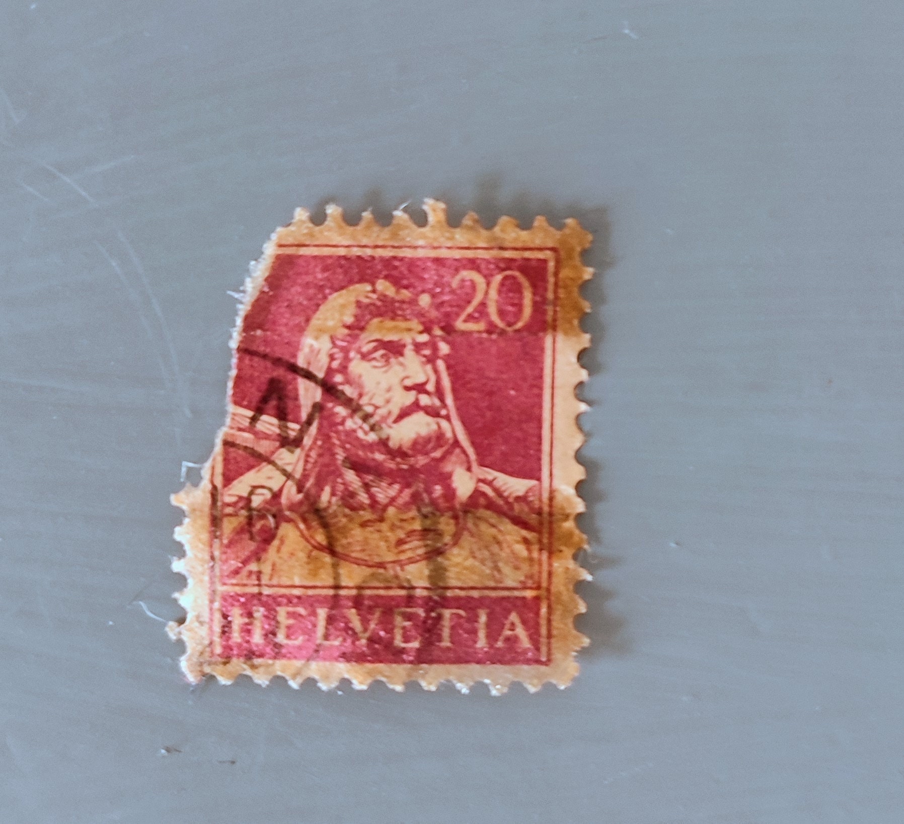 Helvetia Vintage Stamp, Helvetia 20 Stamp, Swiss Vintage Stamp - Etsy