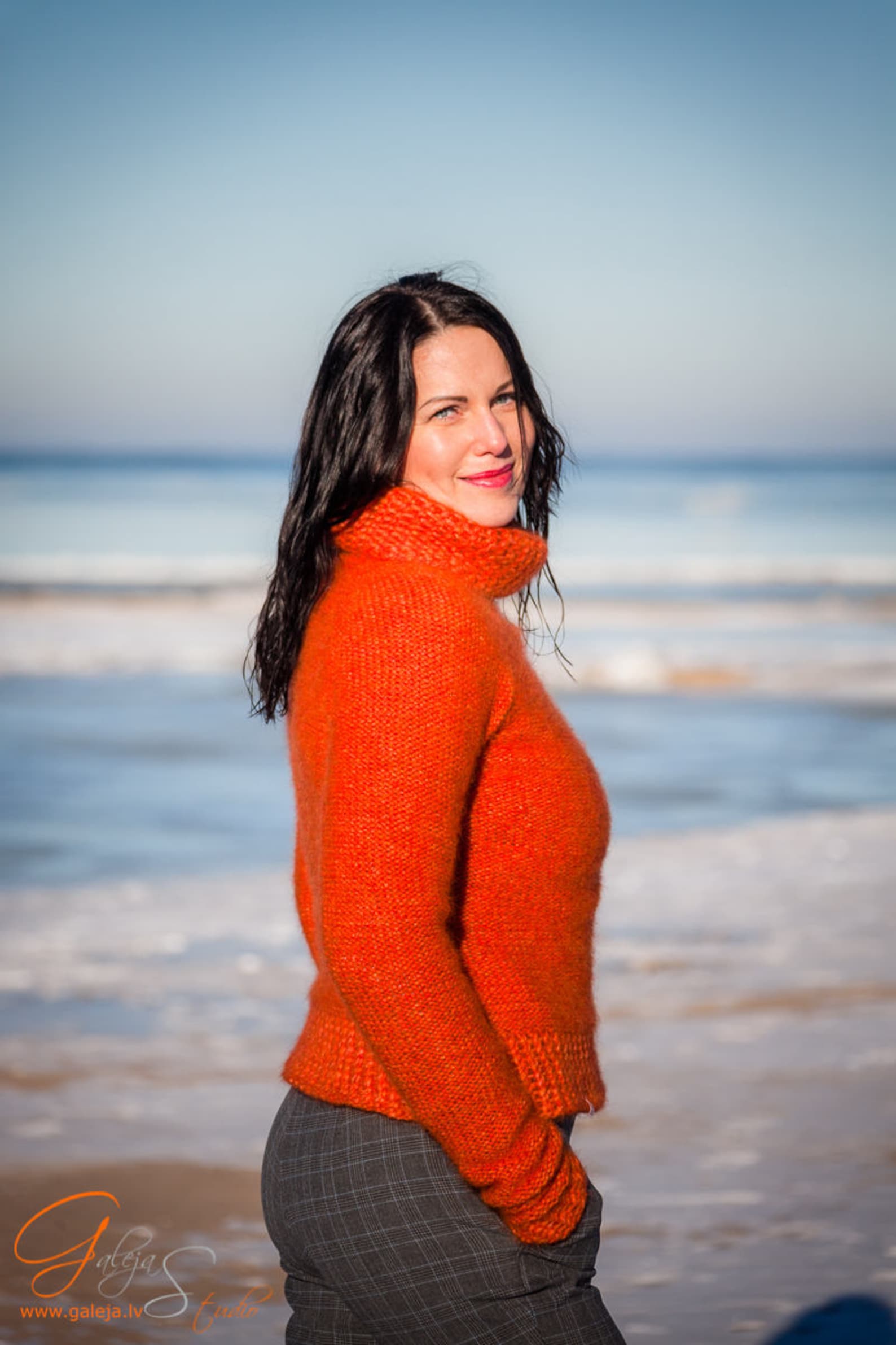 Burnt Orange Sweater Turtleneck Sweater Hand Knit Mohair - Etsy