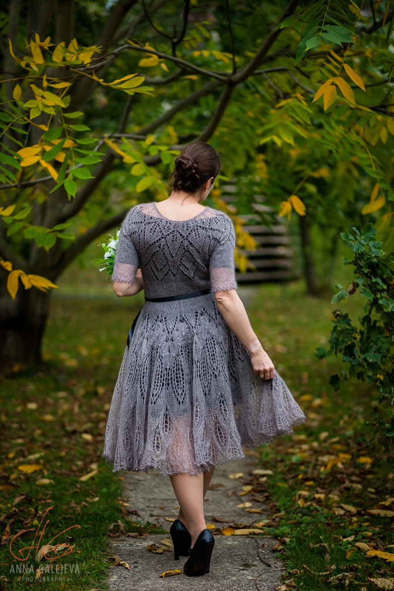 Mohair Lace Knitted Wedding Dress Boho Knitted Lace Dress Etsy