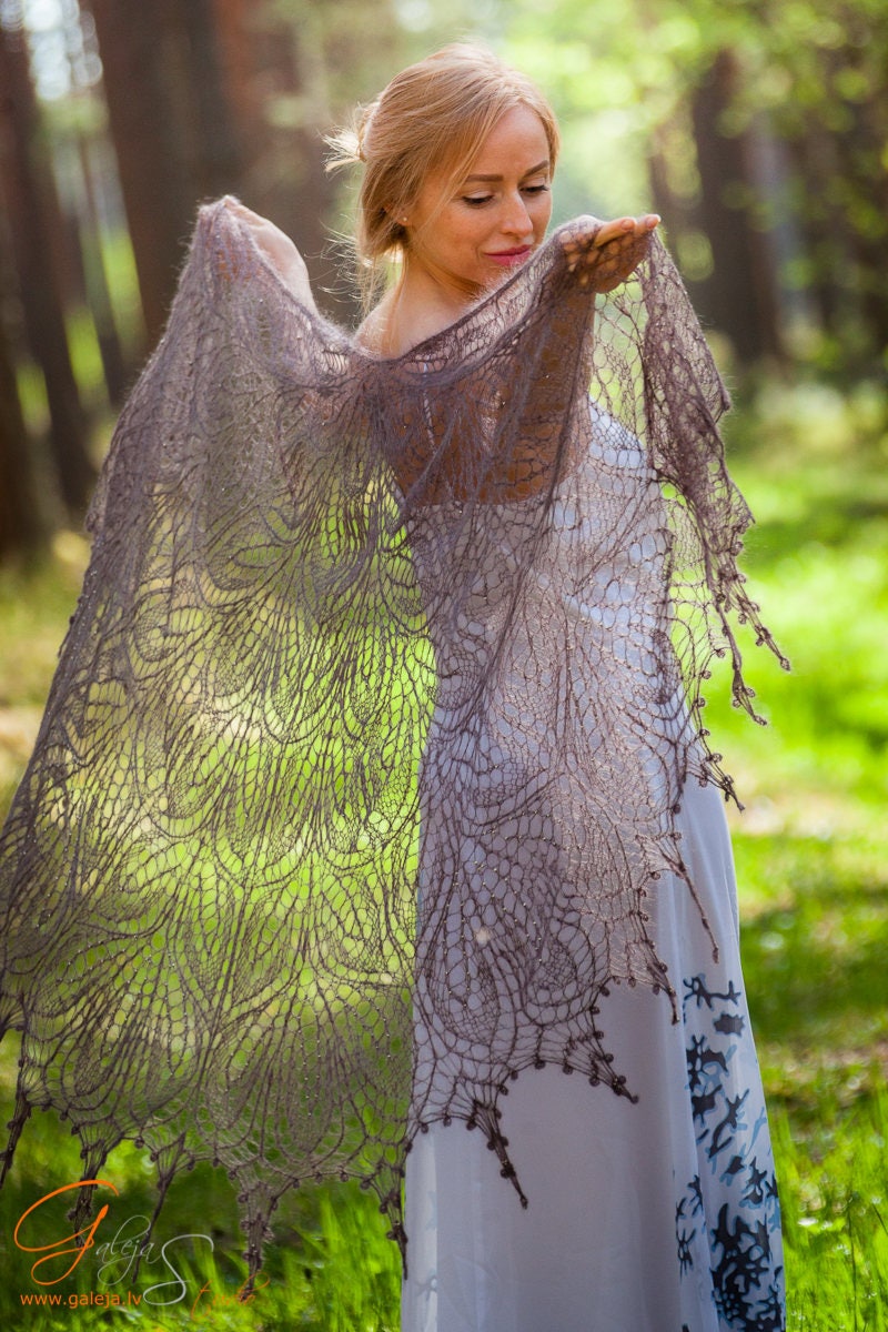 knitted wedding shawl