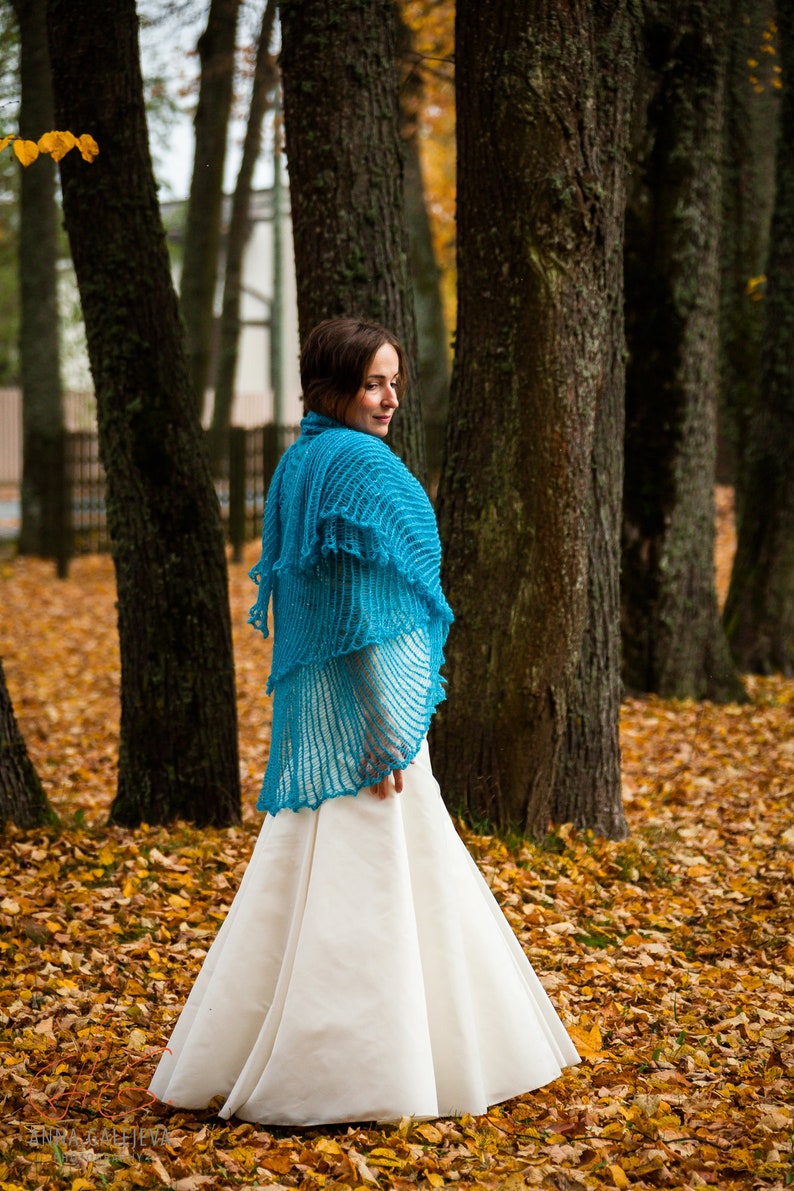 knitted bridal shawl