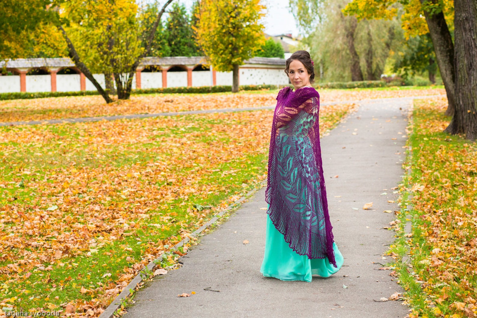 knitted bridal shawl