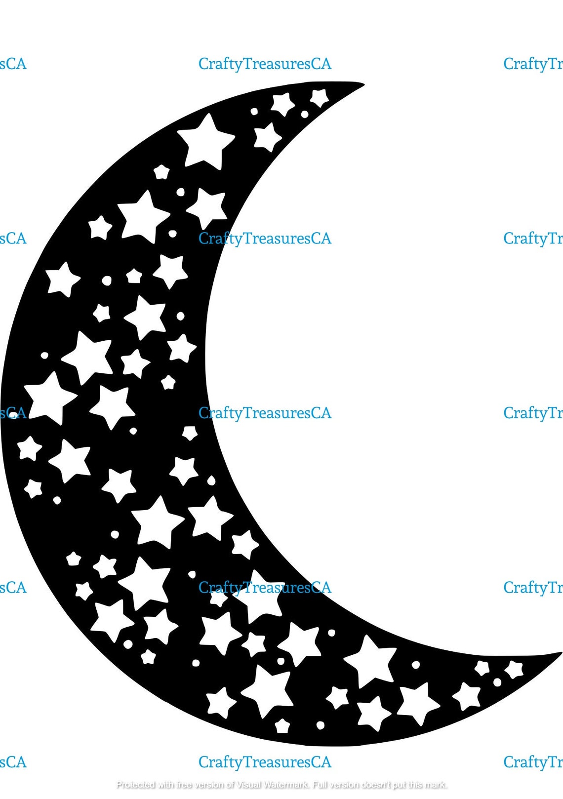 Star Moon INSTANT DOWNLOAD svg jpg dxf and png for cricut | Etsy