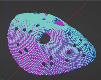 Jason Voorhees Retro Pixel NES mask 3d model stl