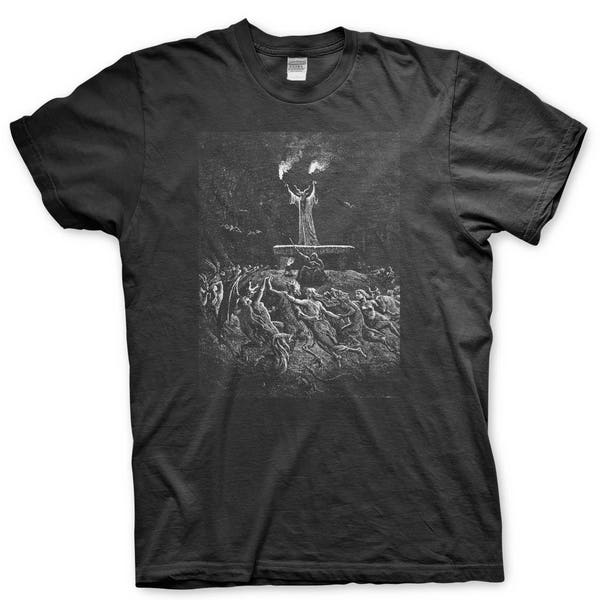 Witches Sabbath - Screen Printed T Shirt - Gustave Dore - Satan