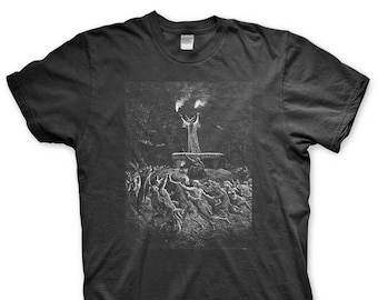 Witches Sabbath - Screen Printed T Shirt - Gustave Dore - Satan