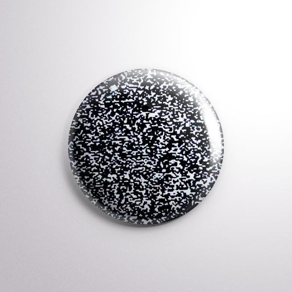 Black and White TV Static - 1" Pinback Button