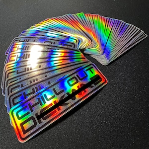 Chill Out D*ckwad - Vinyl Sticker - 5x1.5" - Holographic Sticker