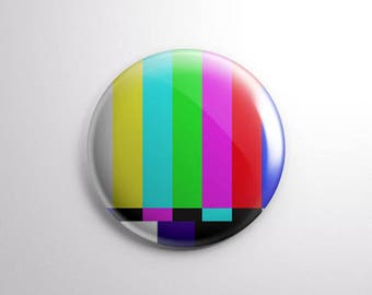 TV Test Pattern - Television Test Card - 1" Pinback Button