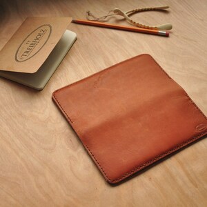 Cartera de mujer Treibholz / Chocolate oscuro y cuero bronceado / Minimalista / Simple / Señoras embrague / bolso imagen 6