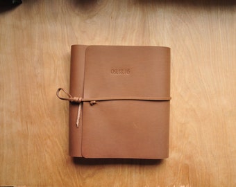 Personalized Leather Book Case, Milk Chocolate Brown Leather, Size Adjustable, Book Sleeve, Book Cover